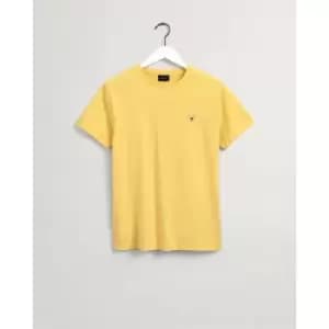 Gant Crew Logo T Shirt - Yellow