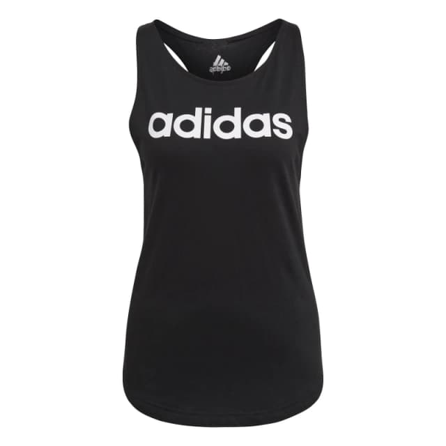 adidas Womens Essentials Linear Loose Tank Top Black/White female XS (4-6)