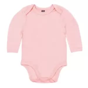 Babybugz Baby Unisex Organic Long Sleeve Bodysuit (0-3 Months) (Powder Pink)