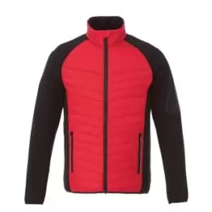 Elevate Mens Banff Hybrid Insulated Jacket (L) (Red)