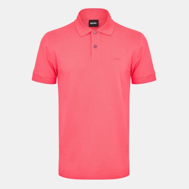 Boss Mens Firenze Short-Sleeve Polo Shirt Dark Pink male S