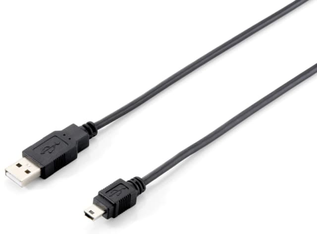 Equip USB 2.0 Type A to Mini-B Cable. 1.8m