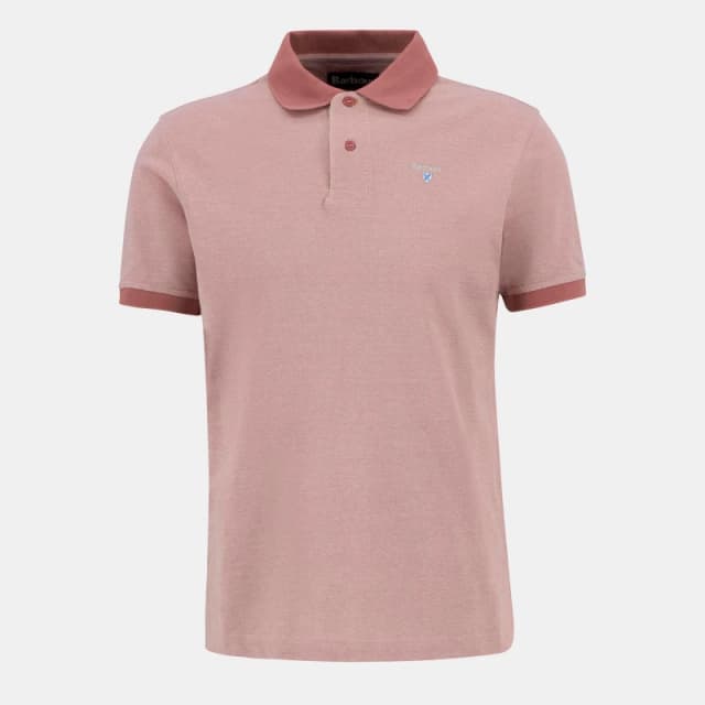 Barbour Mens Sports Polo Mix Shirt Earth Pink male S