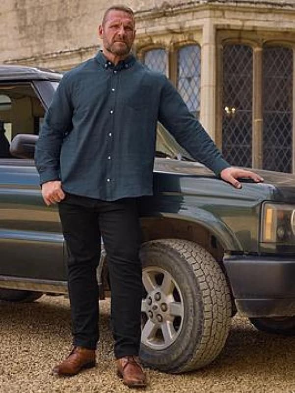 BadRhino BadRhino Men Long Sleeve Slub Shirt in Dark Navy Size: 4X-Large Dark Navy 4XL Male 5063589588104