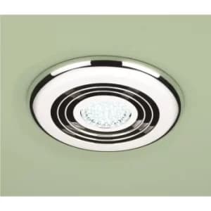 HIB Cyclone Chrome Wet Room Inline Fan with LED Lights
