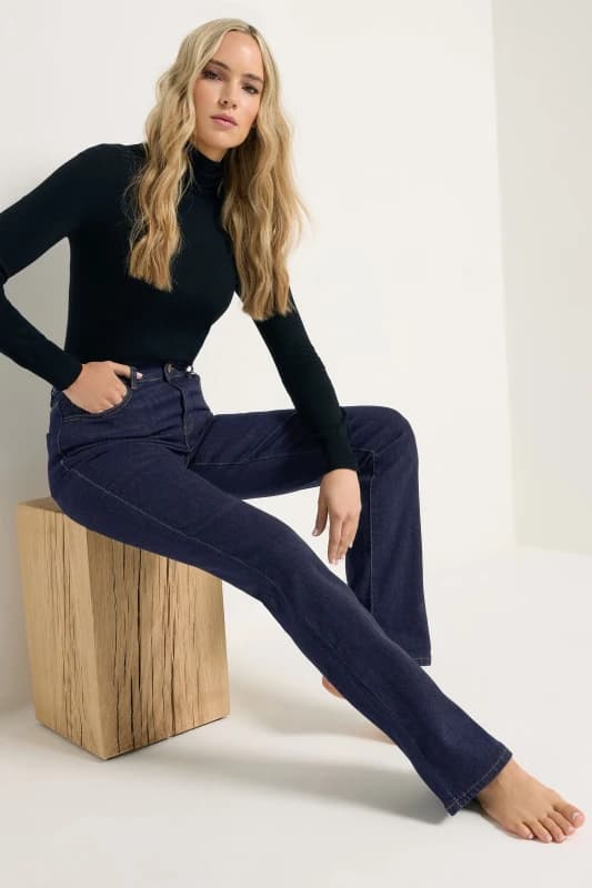 Long Tall Sally Womens Tall Denim Bootcut Jeans in Blue Size: 16XL Blue Female 16XL