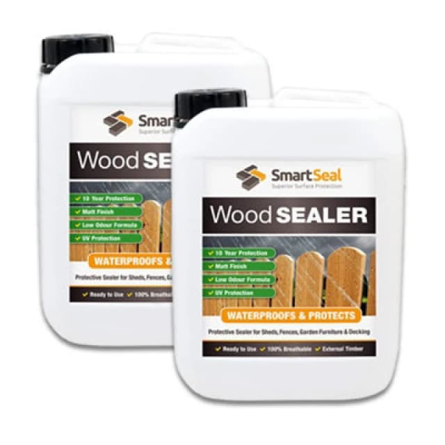 Smartseal Wood Sealer, Wood Preserver, Water Proofer, Invisible, Outdoor And Indoor, 10-Year Resistance - Suites All Wood 2X5L