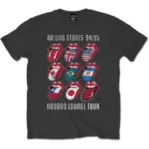 The Rolling Stones - Voodoo Lounge Tongues Unisex Large T-Shirt - Grey