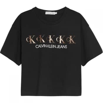 Calvin Klein Repeat Foil T Shirt - CK Black BEH