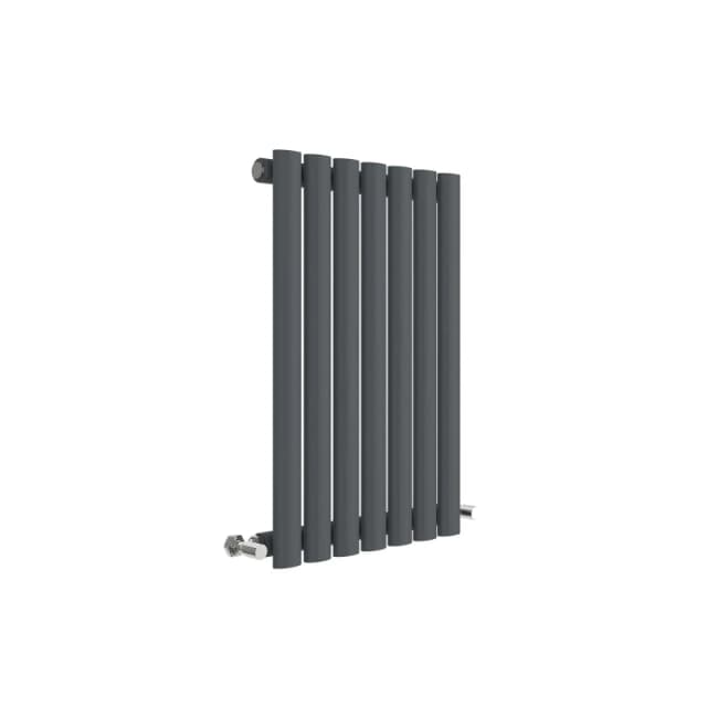 Balterley Embrace Horizontal Single Panel Radiator, 600mm x 412mm - Anthracite in Grey Grey Unisex
