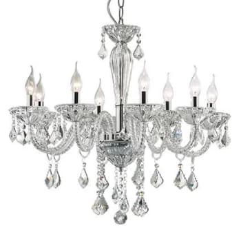 Tiepolo 8 Light Chandelier Clear Glass, E14