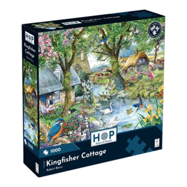 The House of Puzzles Kingfisher Cottage 1000 Piece Jigsaw Puzzle