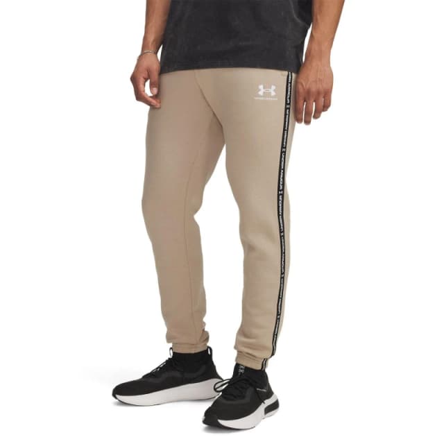 Under Armour Mens Icon Taping Closed Hem Fleece Joggers City Khaki male S