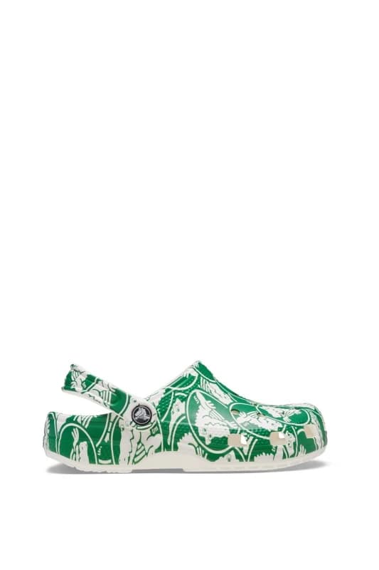 Crocs 'Classic Clog Graphics' Kids Beach Green