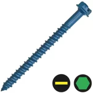 DEWALT 6.3 x 57mm Hex Head Concrete Screw- Pack of 5 - Blue