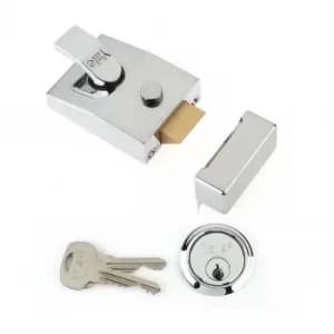 Yale P89 Deadlocking Satin Chrome Night Latch