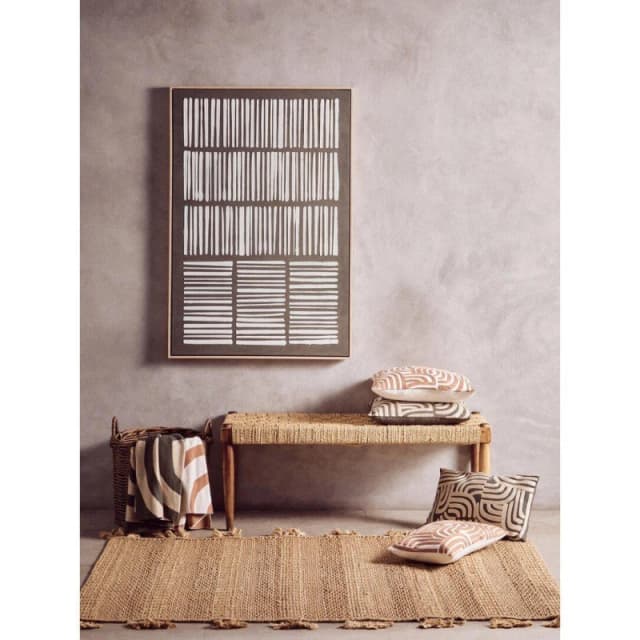 Fifty Five South Astratto Green And Natural Textured Canvas Wall Ar Multi unisex One Size