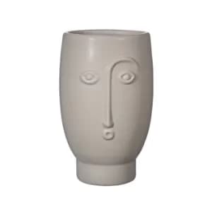 Sass & Belle Face Vase Matt Grey