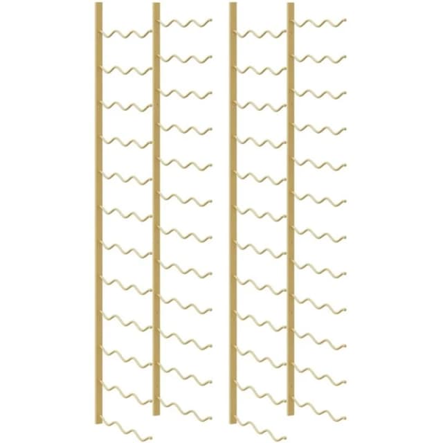 VIDAXL Wall Mounted Wine Rack for 36 Bottles 2 pcs Gold Iron Vidaxl 8720286827048