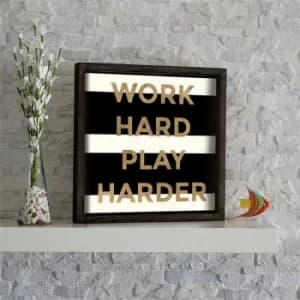 KZM611 Brown White Yellow Black Decorative Framed MDF Painting