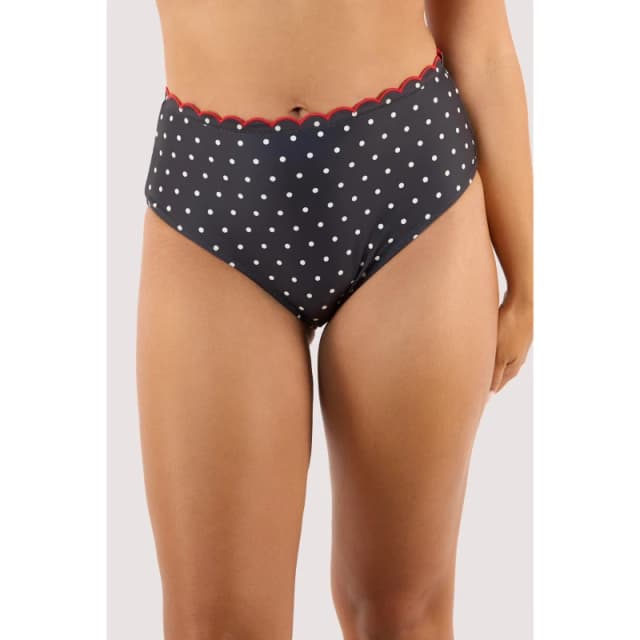 Peek and Beau Sadie Polka Dot Scallop High Waist Brief Polka Dot female 8