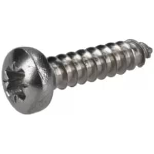 R-TECH 337124 Pozi Pan Head Self-Tapping A2 S/St Screws No. 4 13.0m...