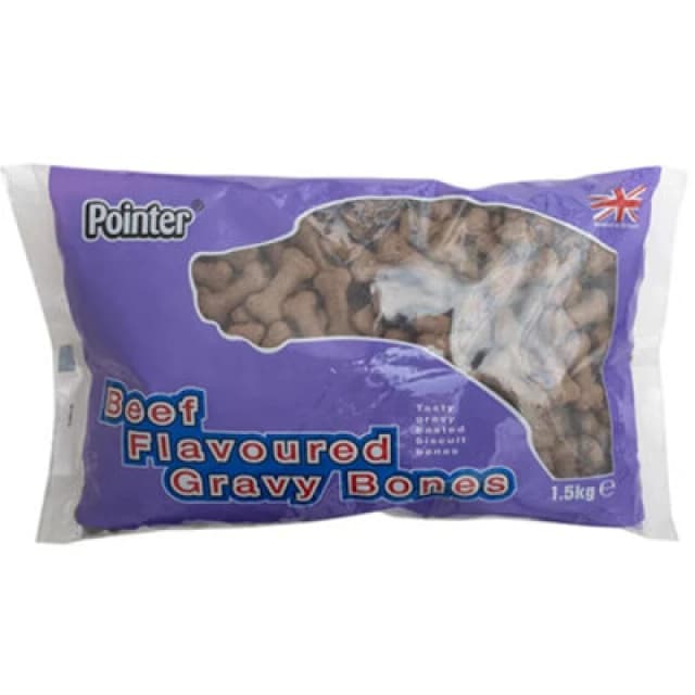 Pointer Gravy Beef Flavored Bones Dog Treats 1.5Kg