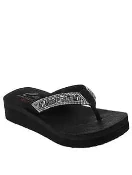Skechers Vinyasa Geo Queen Wedge Sandals, Black, Size 3, Women