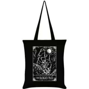 The Hanged Man Tote Bag (One Size) (Black/White) - Deadly Tarot