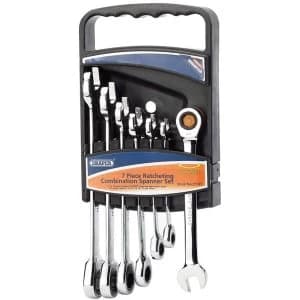 7 Piece Draper Hi-torq Metric Ratcheting Combination Spanner Set