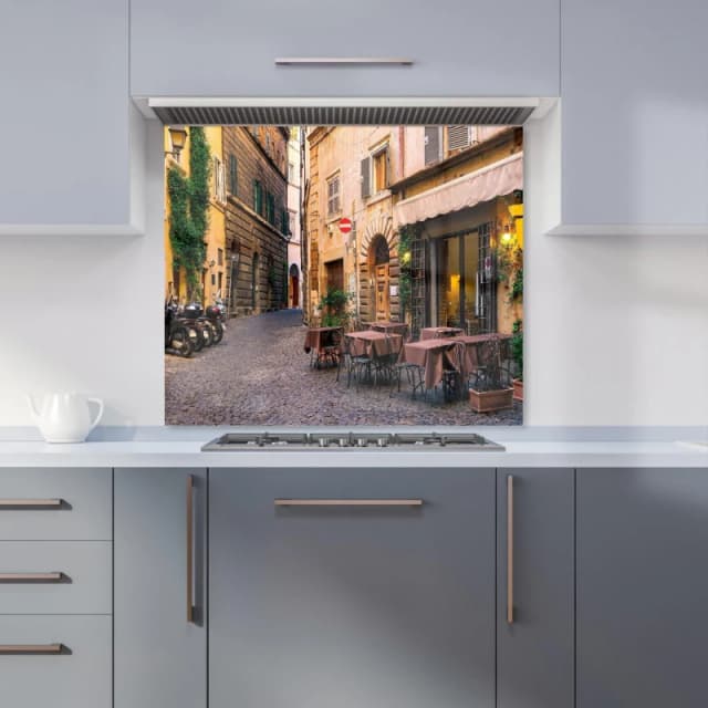 Warren Reed - Designer Cozy Rome Street Kitchen Splashback Size: 600mm x 750mm Multicolor Unisex 600mm x 750mm