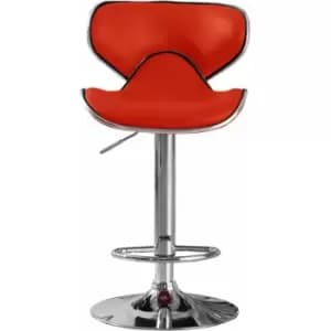 Polsode Bar Stool PU Chrome & Red (2s)