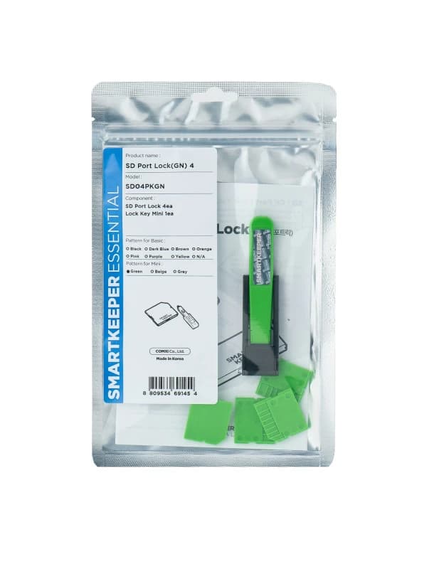 Smartkeeper SD04PKGN port blocker SD card Green Plastic