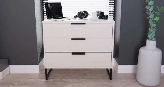 Beijing 3 Drawer Chest Of Drawers In Kashmir Ash (Ready Assembled)