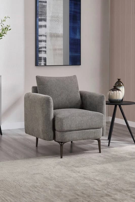 More4Homes Sofia 1 Seater Fabric Sofa Mocha