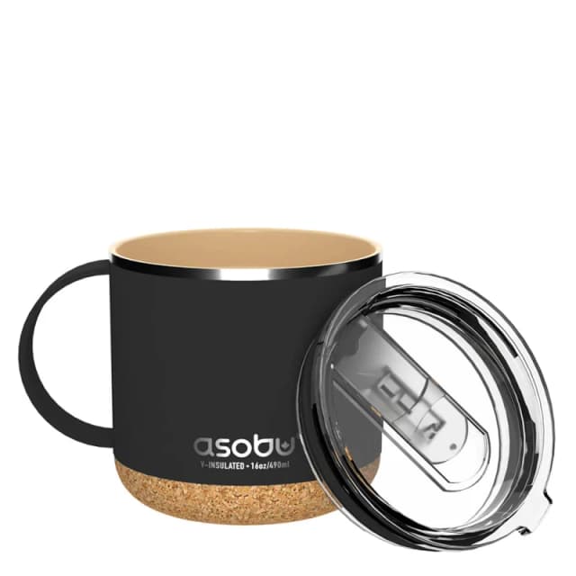 asobu Infinite Double Wall Vacuum Insulated Mug Black 470ml Black