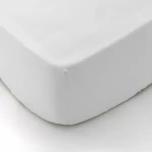 Himeya 300 Thread Count Plain Dye Double Fitted Sheet, White