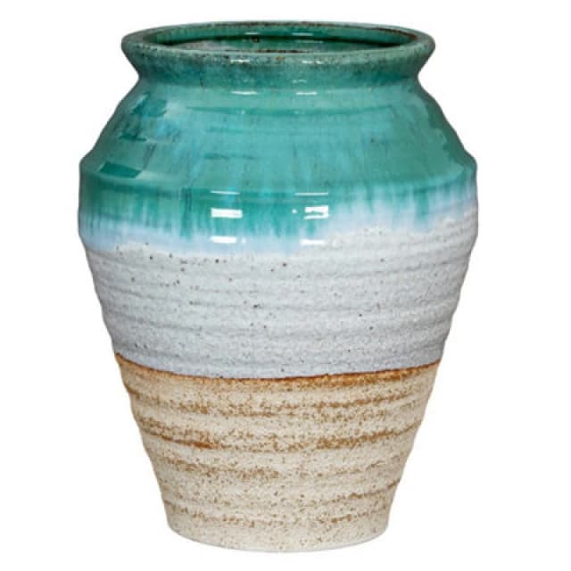 Hill Interiors Fen Olpe Vase - Ceramic - L28 X W28 X H35cm - White