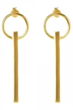 Ladies Jasper Conran Jewellery Sterling Silver Gold Plated Earrings JLD3E001