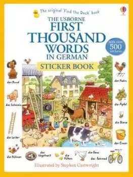 First Thousand Words in German Sticker Book by Heather Amery