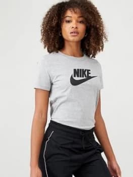 Nike Nsw Essential Icon Futura Ss Tee - Dark Grey Heather