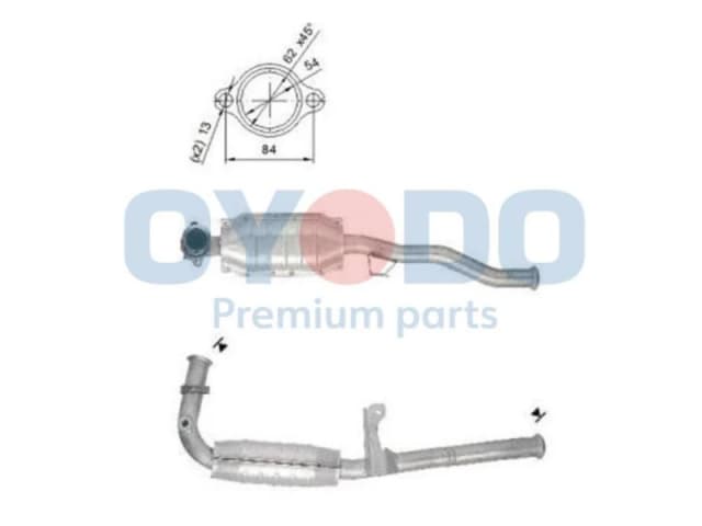 Oyodo 10N0115-OYO Catalytic Converter with mounting parts Catalyst Converter (429)