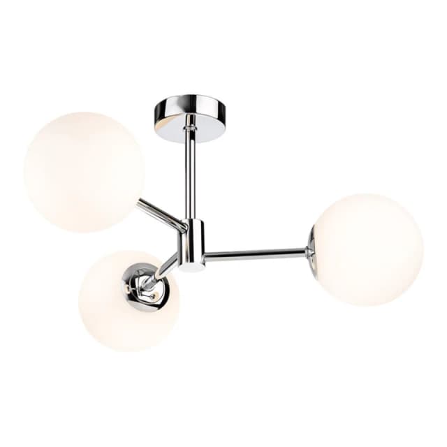 Firstlight Splash 3-Light Semi-Flush Ceiling Light Opal in Chrome