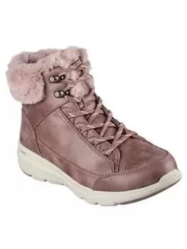 Skechers Glacial Ultra Lace Up Ankle Boots, Mauve, Size 4, Women