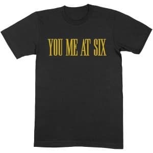You Me At Six - Yellow Text Unisex Large T-Shirt - Black
