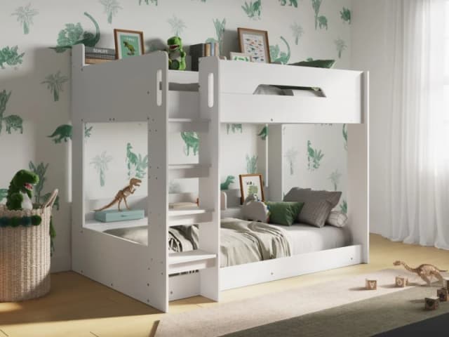 Flair Gravity Bunk Bed in White Size: Single White Unisex Single