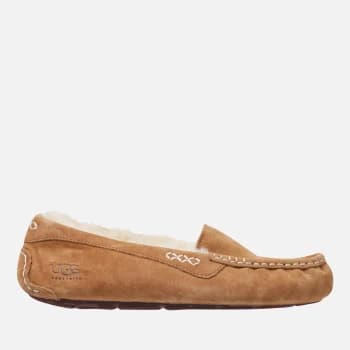 UGG Womens Ansley Moccasin Suede Slippers - Chestnut - UK 3