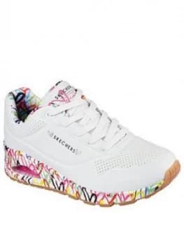 Skechers James Goldcrown Uno Loving Love Trainers - White