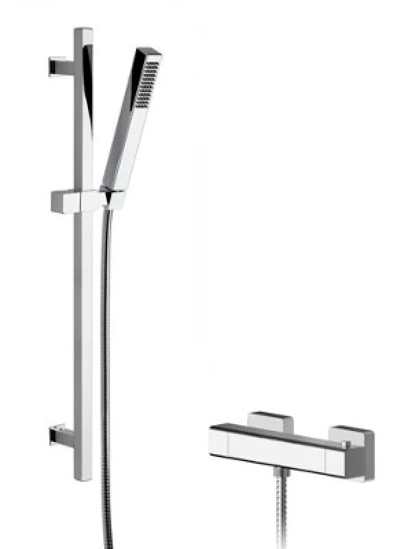 Balterley Empire Square Bar Valve Slide Rail Shower Kit Chrome Balterley Silver unisex