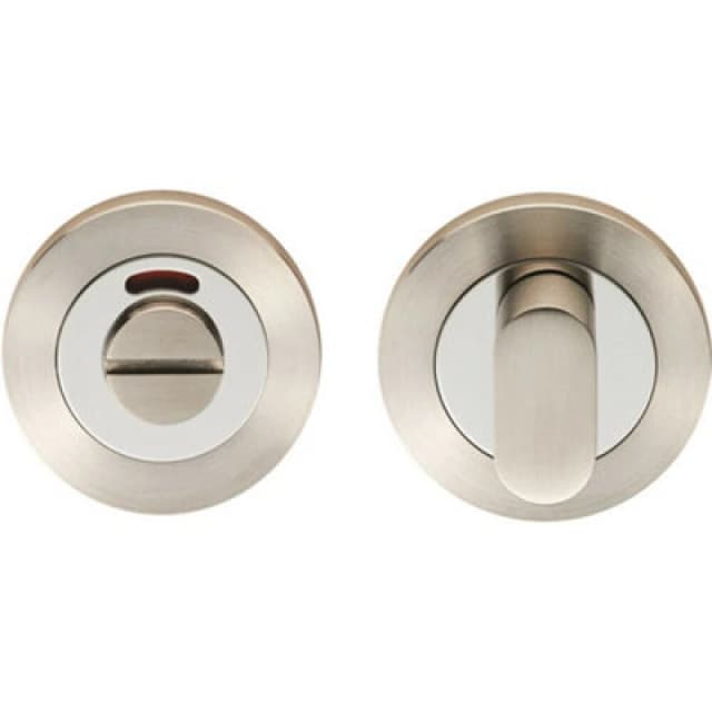 Loops Round Thumbturn Lock and Release Concealed Fix Rose Polished Satin Steel Metallics unisex